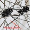 Wheelset with carbon fiber spokes, 48mm front wheel, 58mm rear wheel